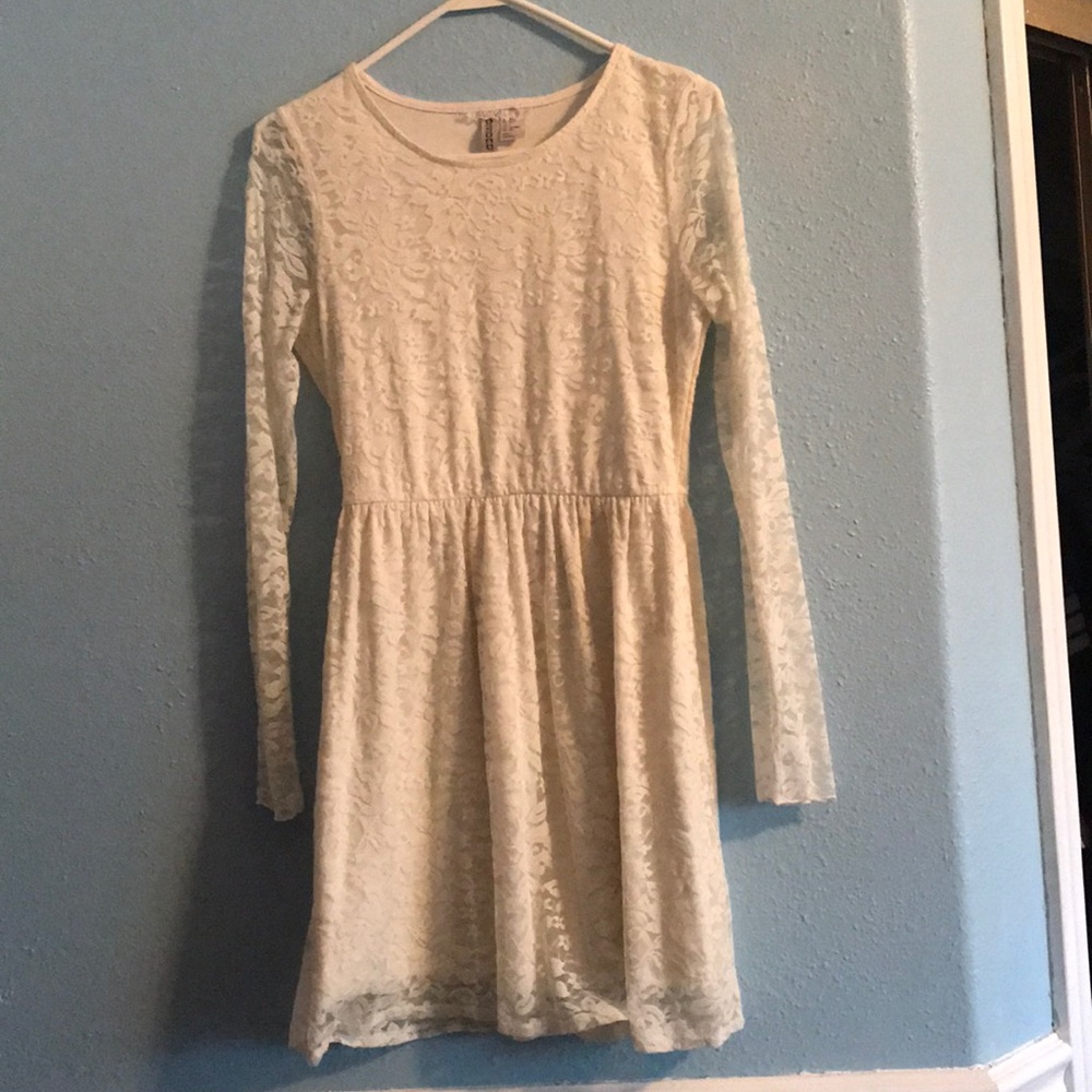 Cream Lace Dress